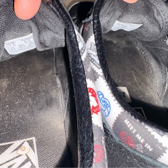 Vans Black and White Love Letters Patchwork Sneakers - Picture 4 of 8